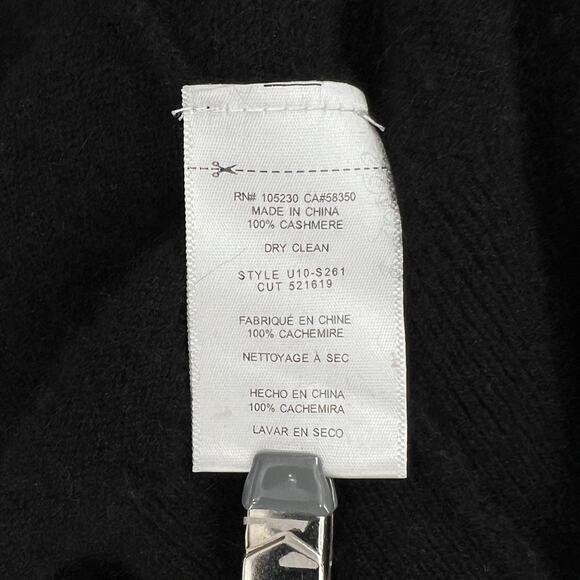 EQUIPMENT Rosemary Cashmere Sweater Dress Women M Black Deep V Neck Lightweight - Picture 16 of 16